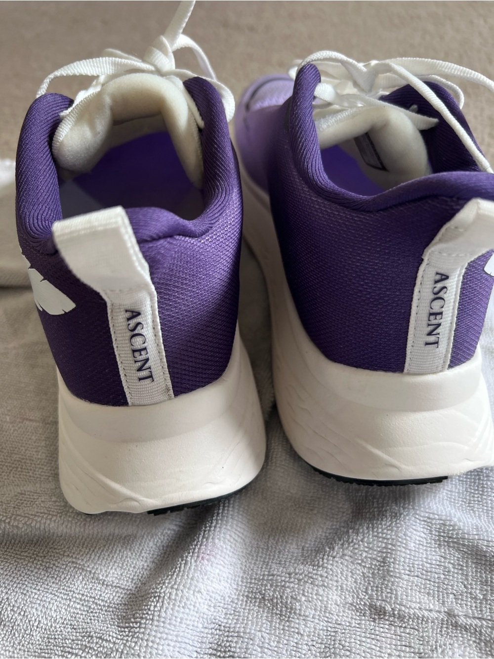 Women’s Purple and White Mesh Athletic Sneakers - Picture 6 of 7